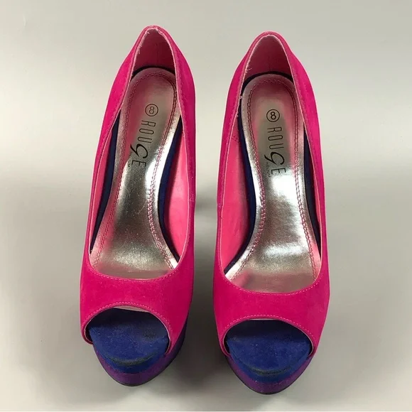 Rouge Helium Lust-2 Women’s Peep Toe Heels Size 8 - Picture 7 of 12